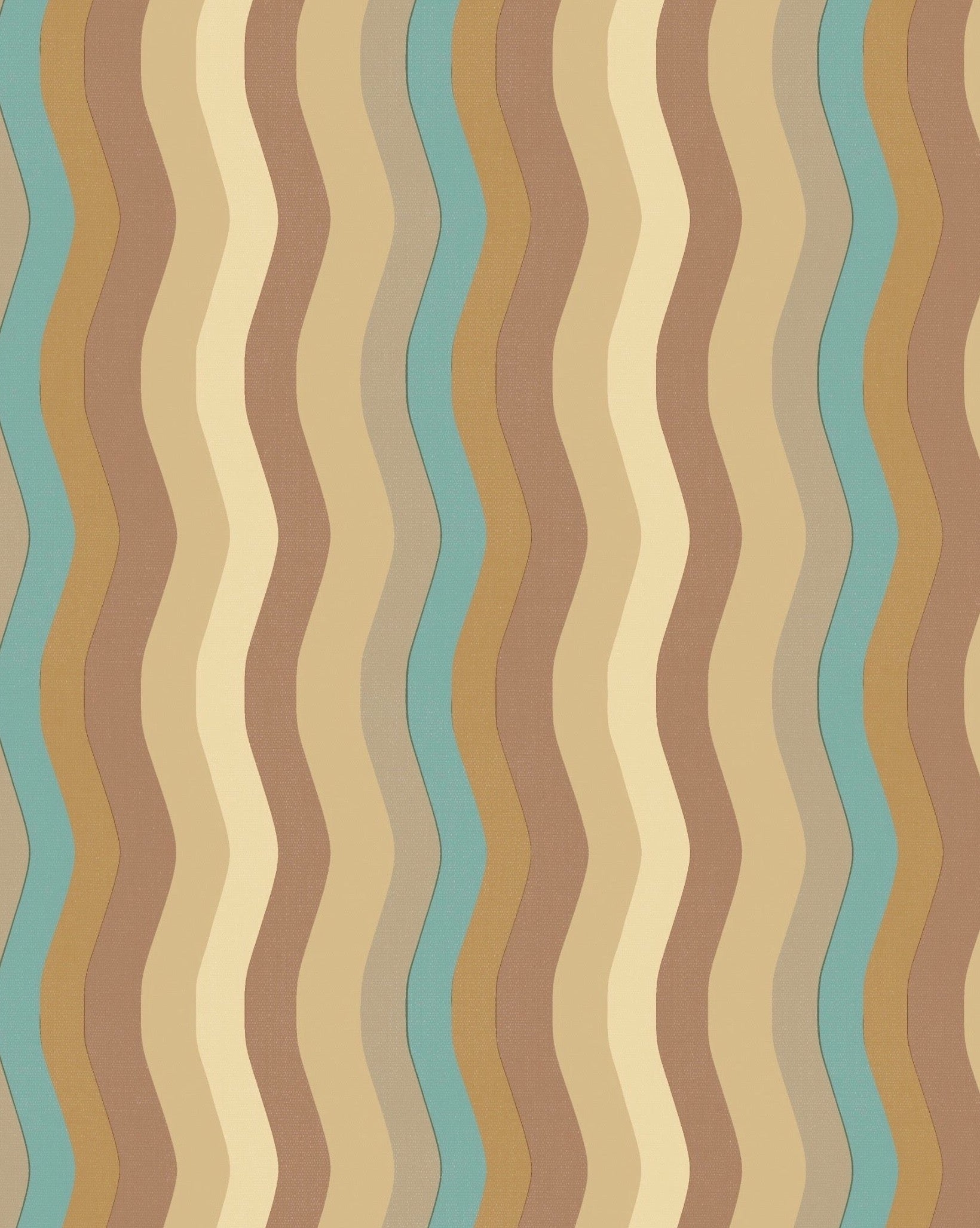 Wavy Stripe Wallpaper - Taupe