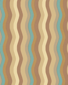 Wavy Stripe Wallpaper - Taupe