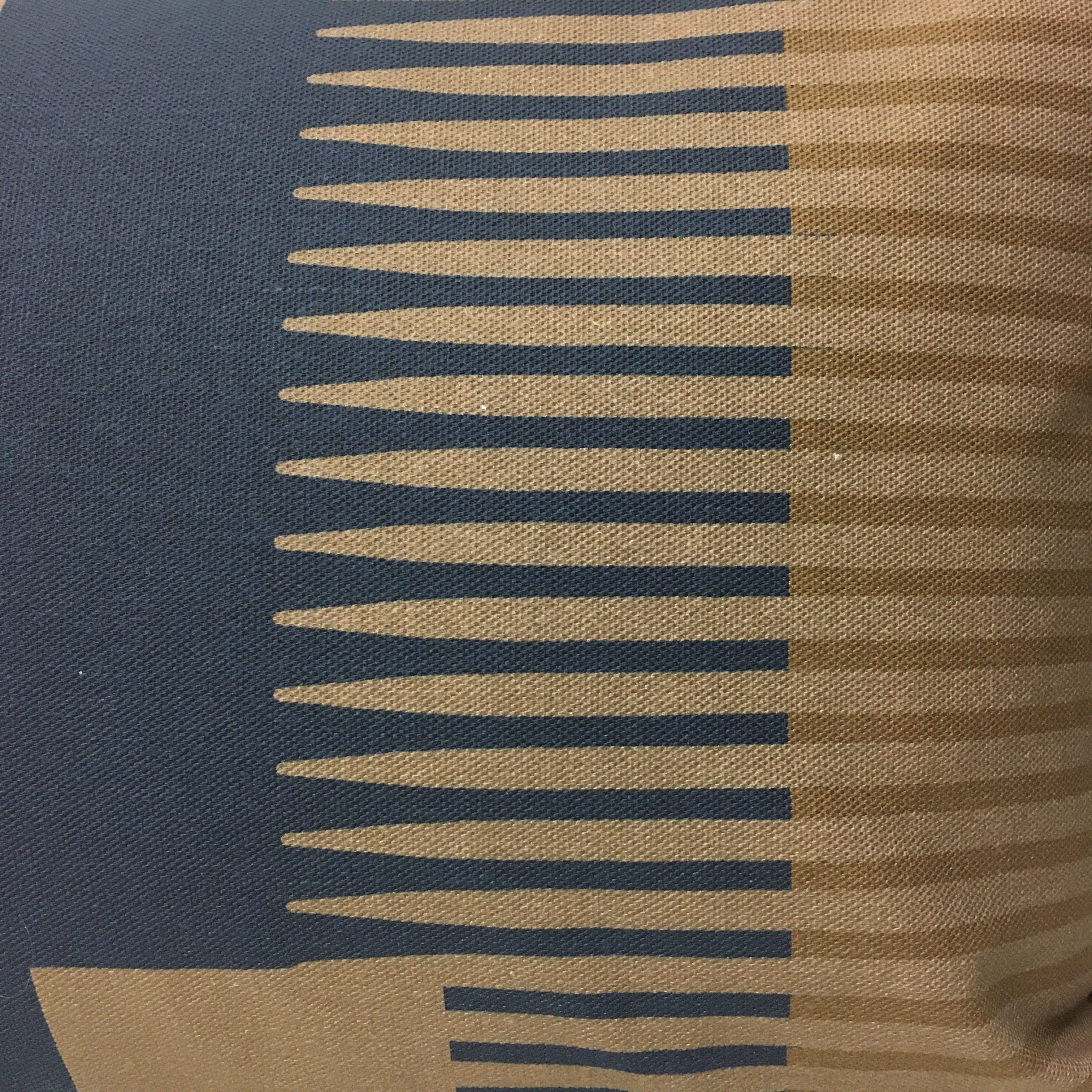 Combed Stripe Cushion - Mocha, Navy + chocolate