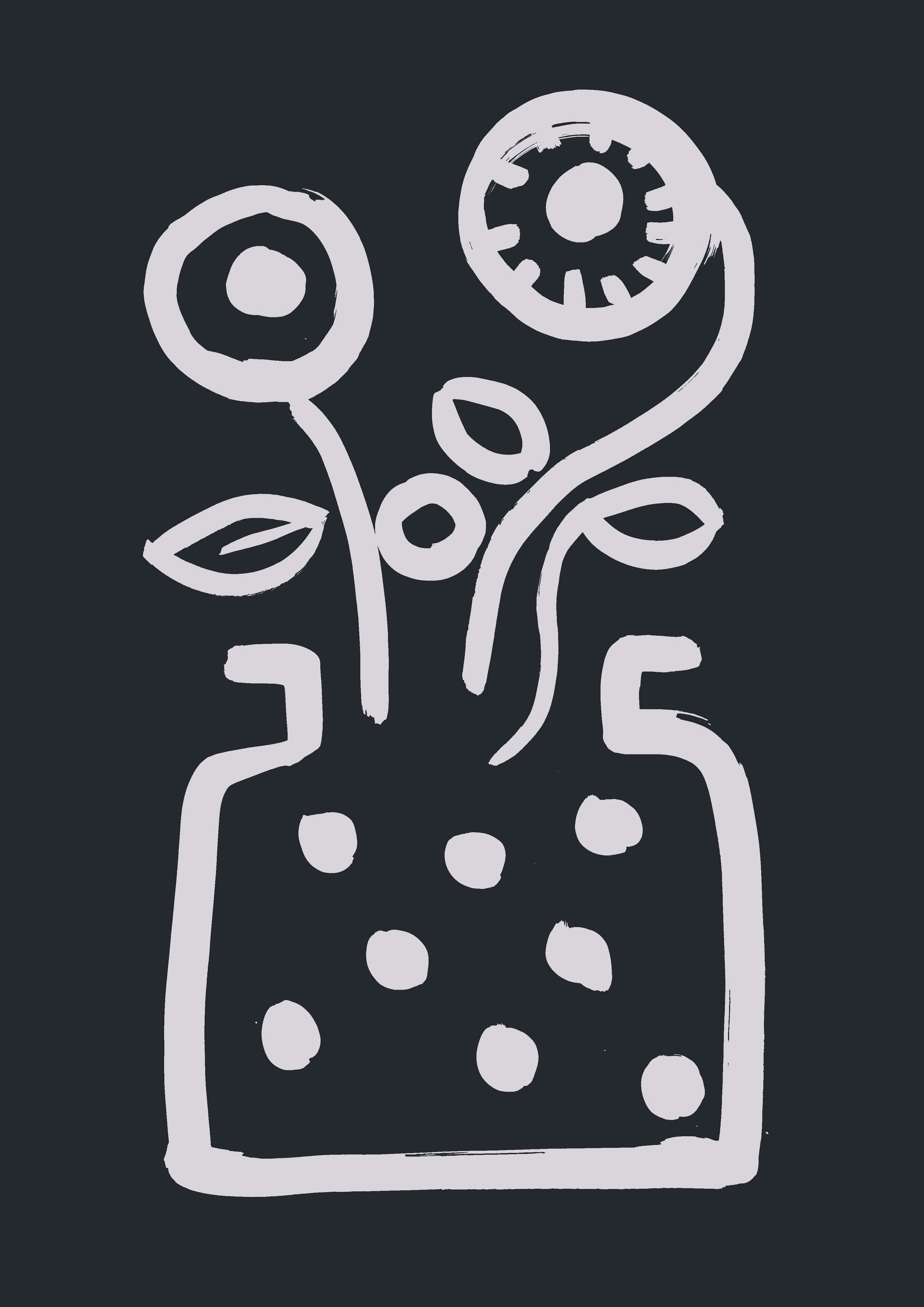 Vase no 2 print - Black + White