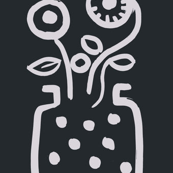 Vase no 2 print - Black + White