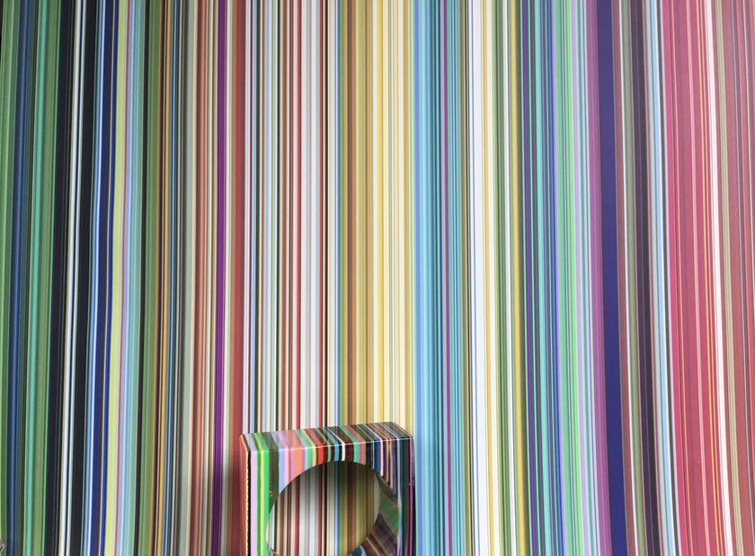Fine Stripe Wallpaper - Multicoloured