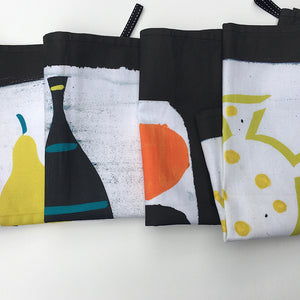 ‘Orange + Spoon’ Hand Printed Tea Towel