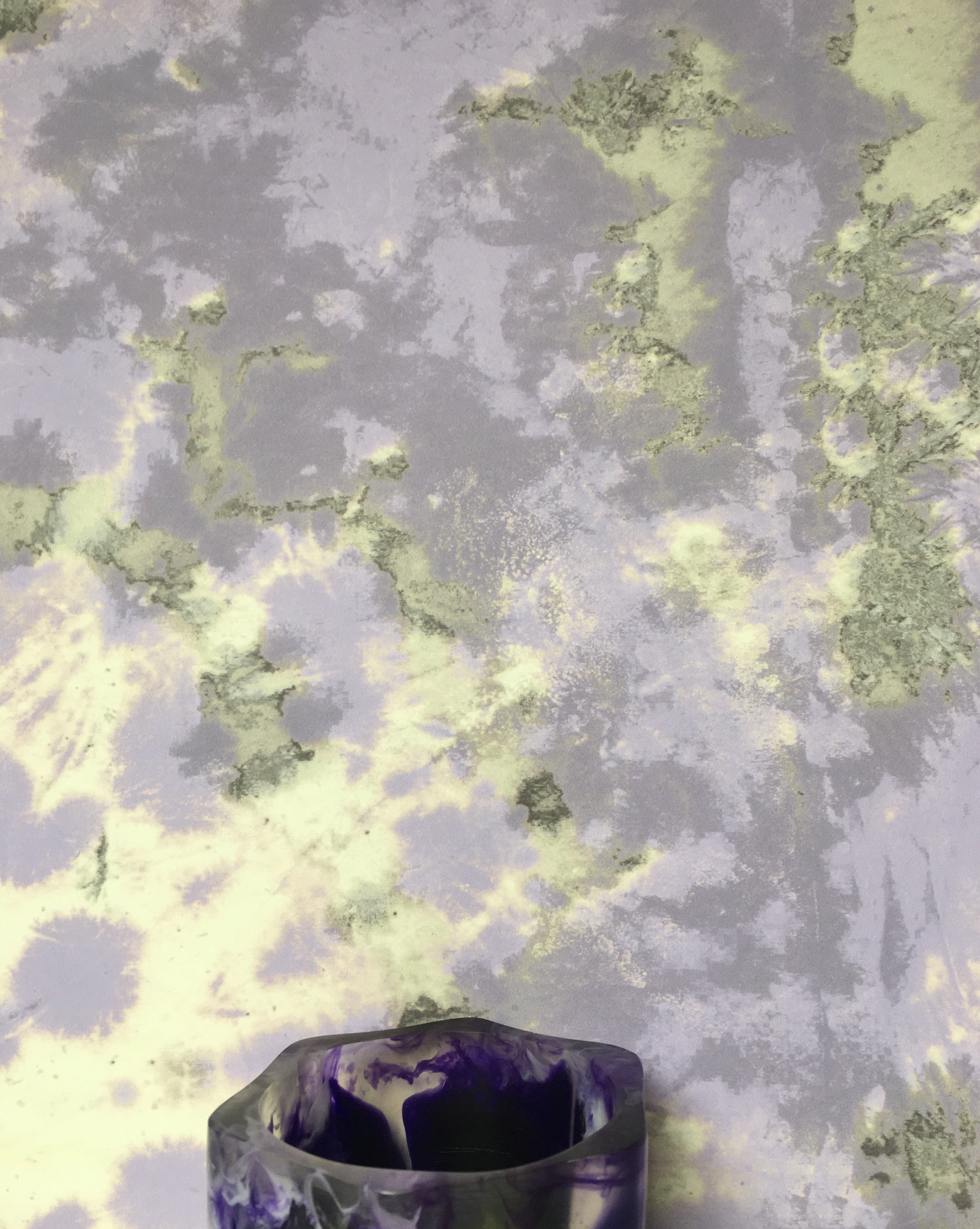 Tie dye circle Wallpaper - Lilac / Grey