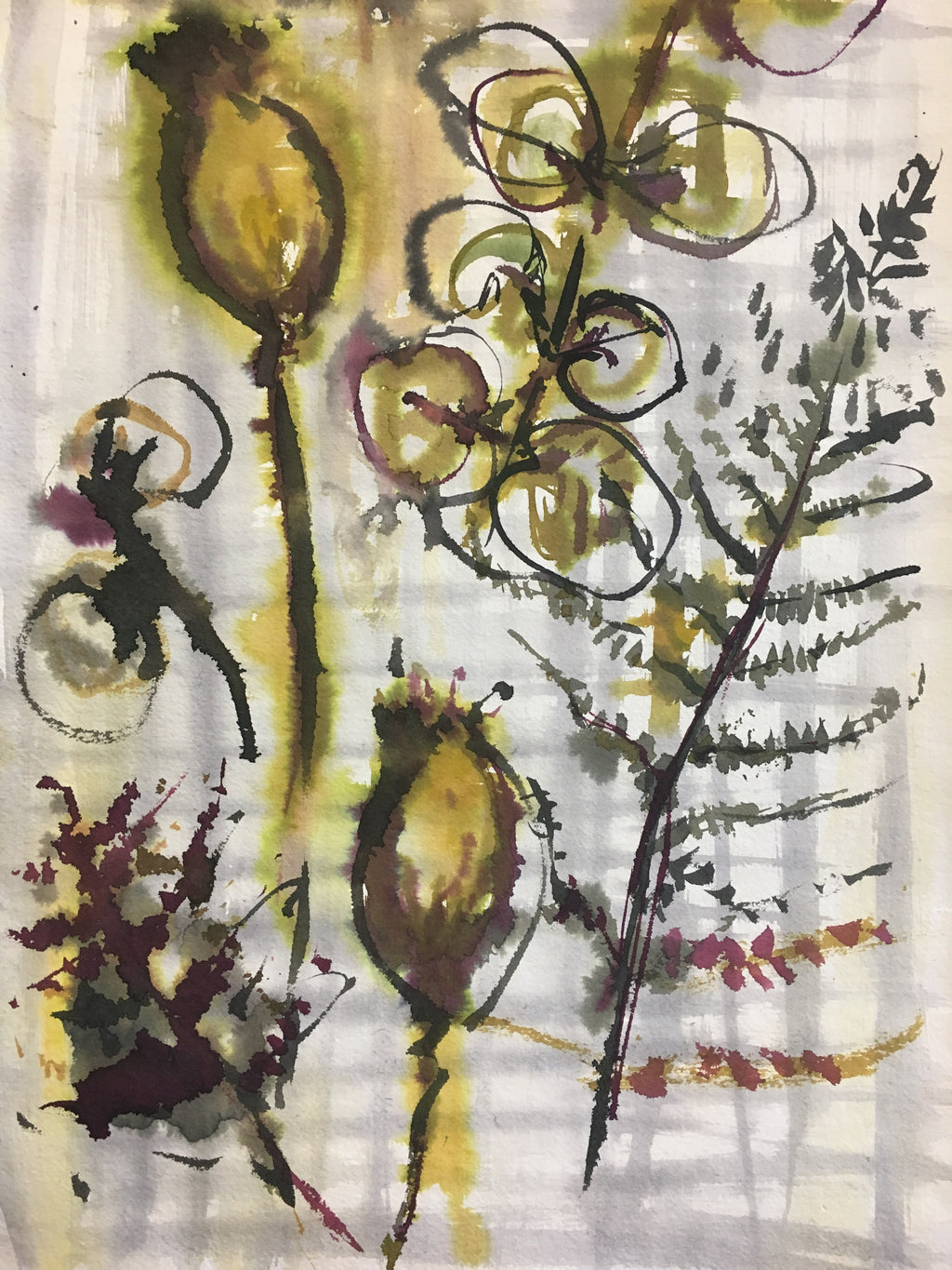 Fern Studies Watercolour Painting