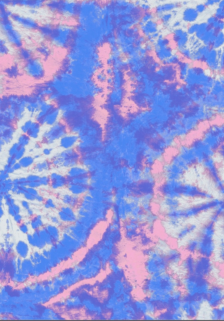 Tie dye circle Wallpaper - Blue / Sweet pink