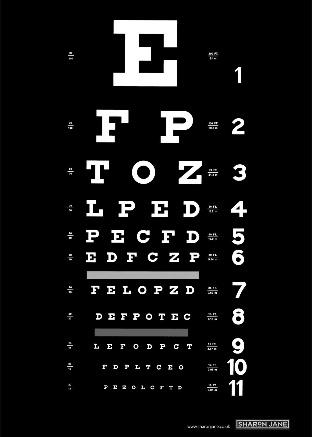 Eye Test Tea Towel