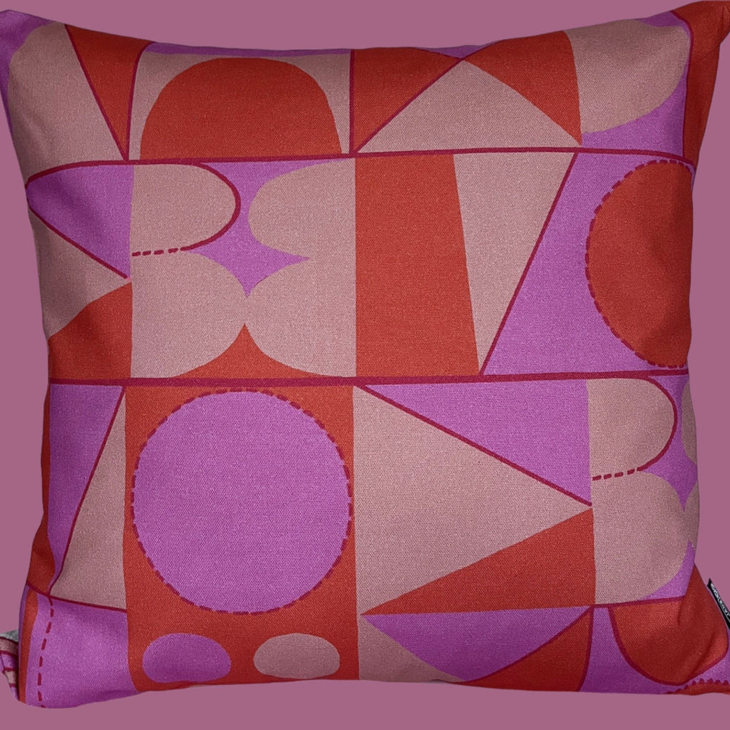 Taking Shape Cushion - Poppy, Fuchsia + Rose
