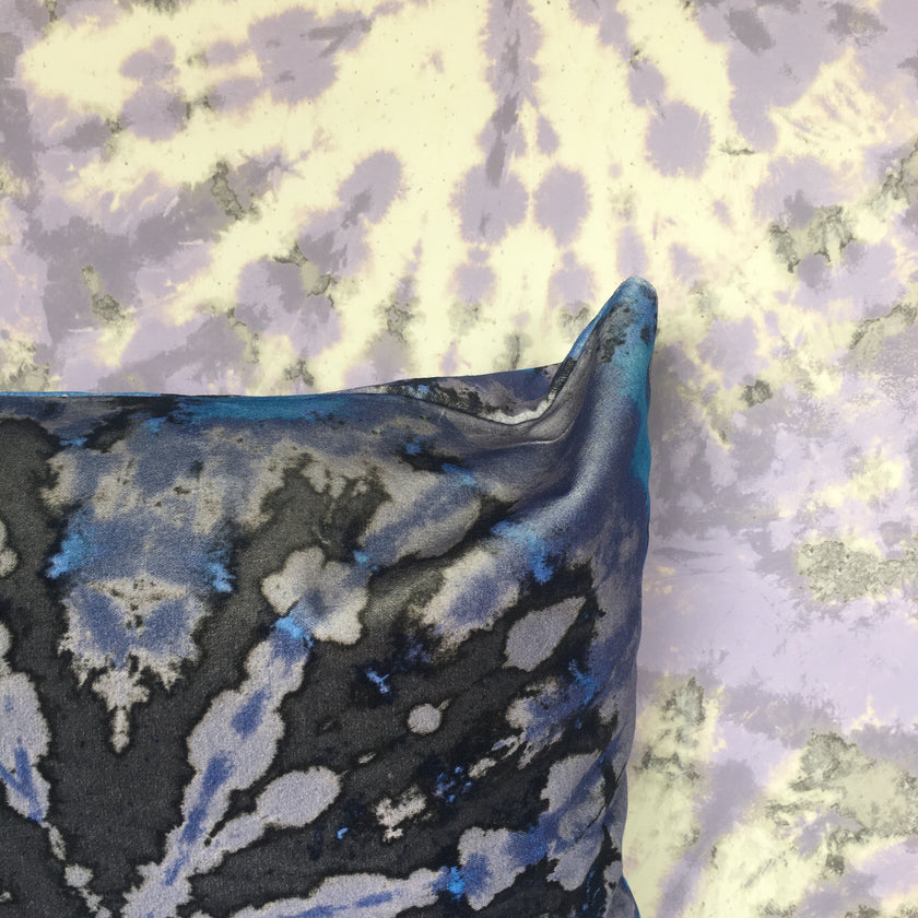 Tie Dye Circle  Velvet Cushion - Heather