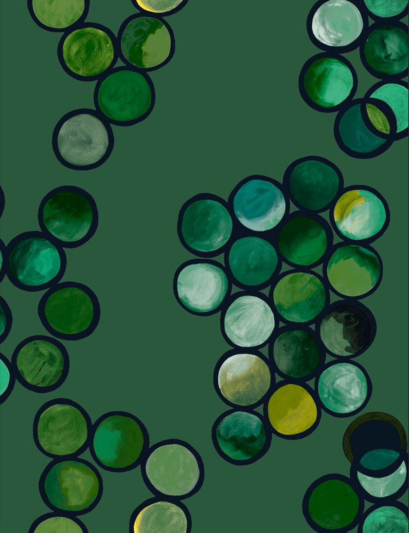 Ombré Circle Wallpaper - Emerald