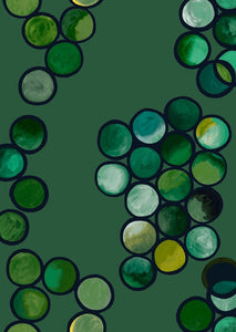 Ombré Circle Wallpaper - Emerald