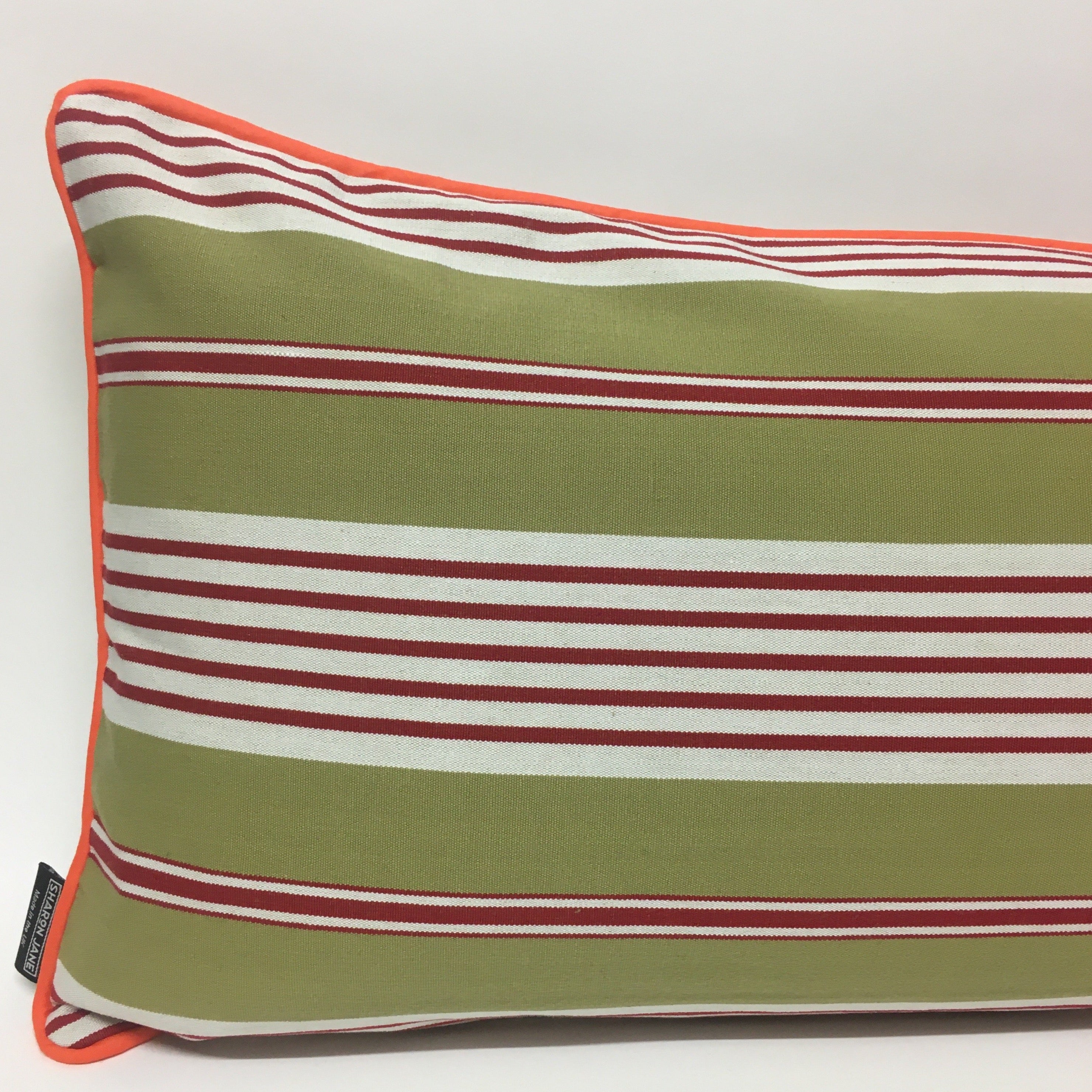 Multi Striped Cushions - khaki