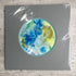 Expressive Abstract Circular Print Turquoise + Grey Mount