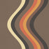 Broad Curvy Retro Stripe Wallpaper