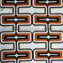 Retro Tea Towel - Brown + Orange