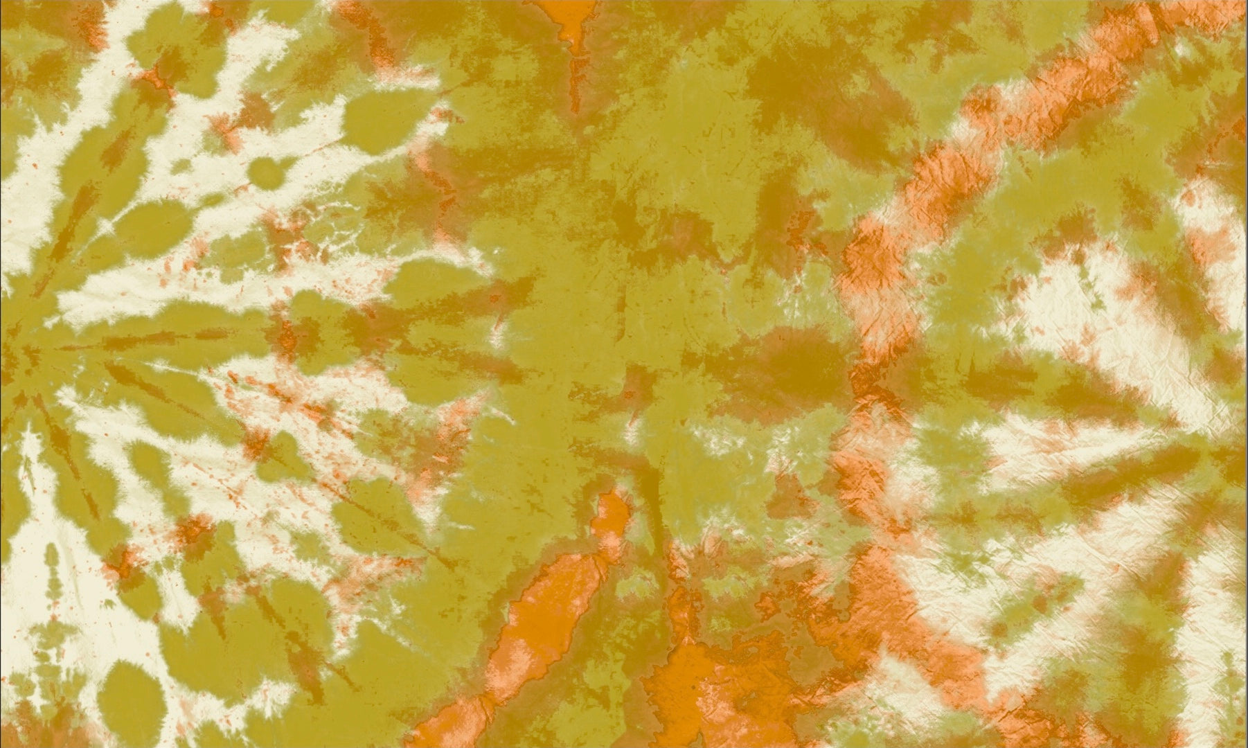 Tie dye circle Wallpaper - Mustard / Orange
