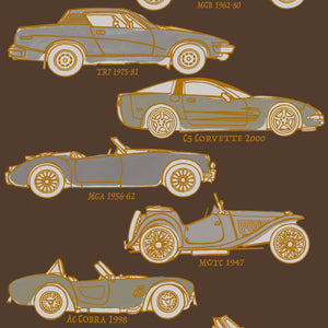 Classic Cars Wallpaper - Chocolate + ochre