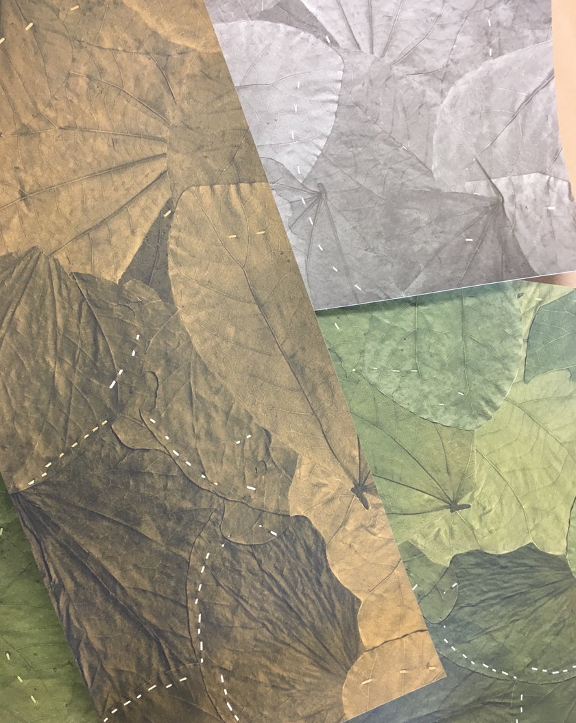 Stitched Leaf Wallpaper