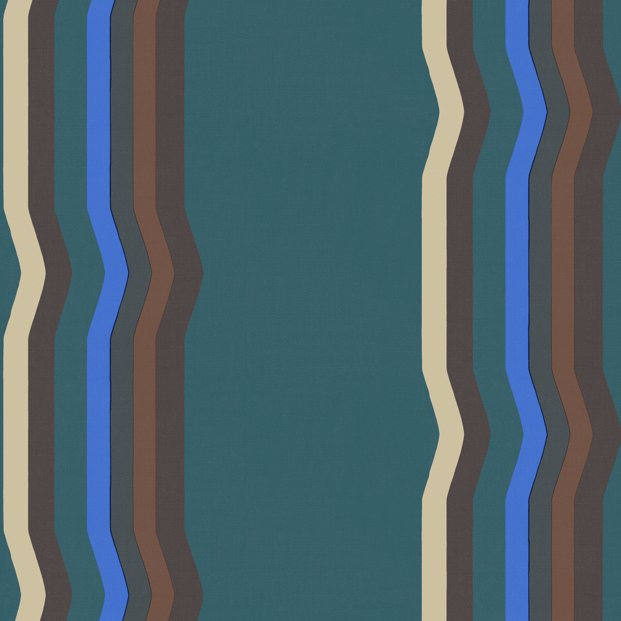 Off - Set Retro Stripe wallpaper - Teal