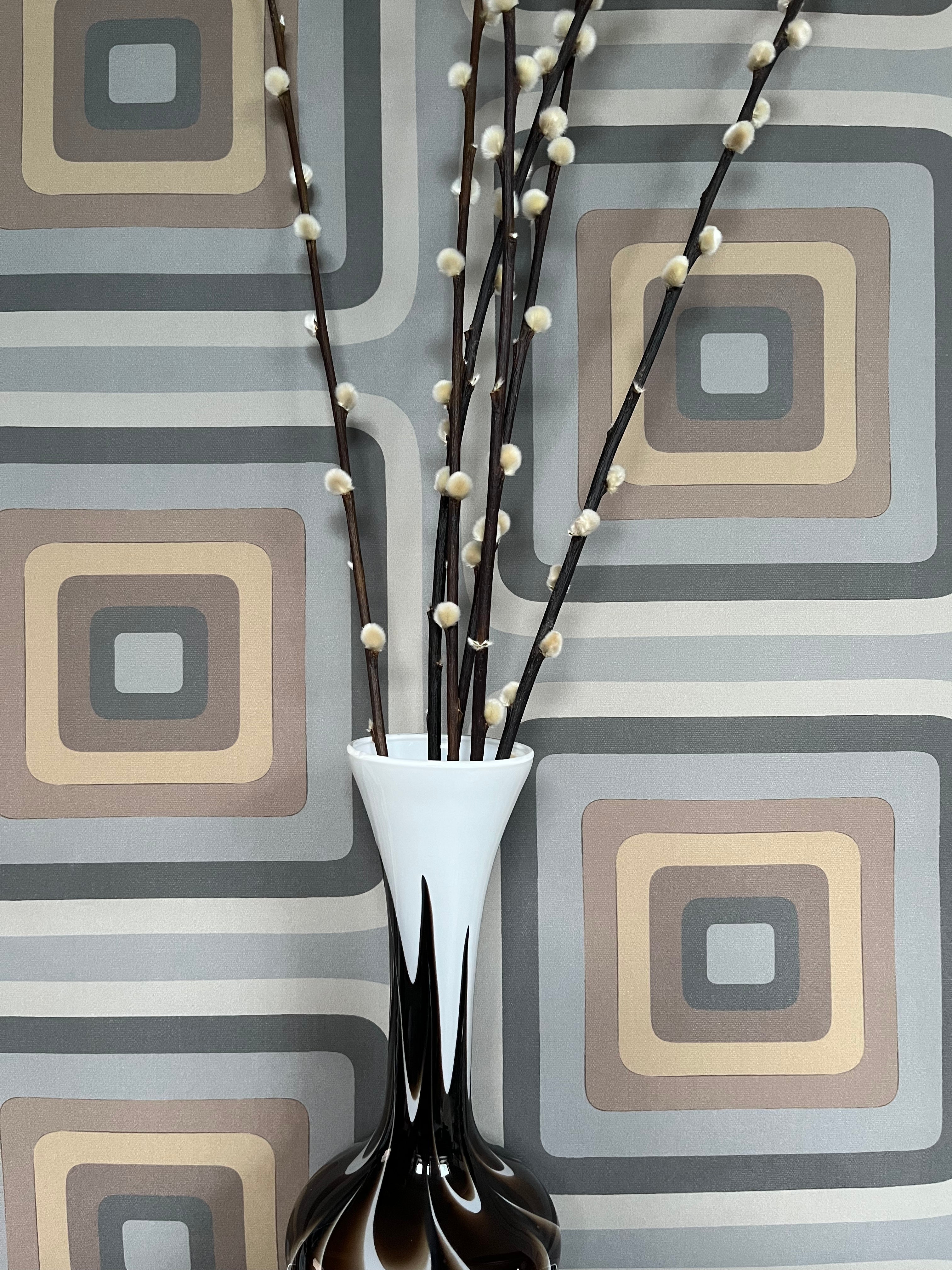 Retro Square Geometric wallpaper - Grey + Tan