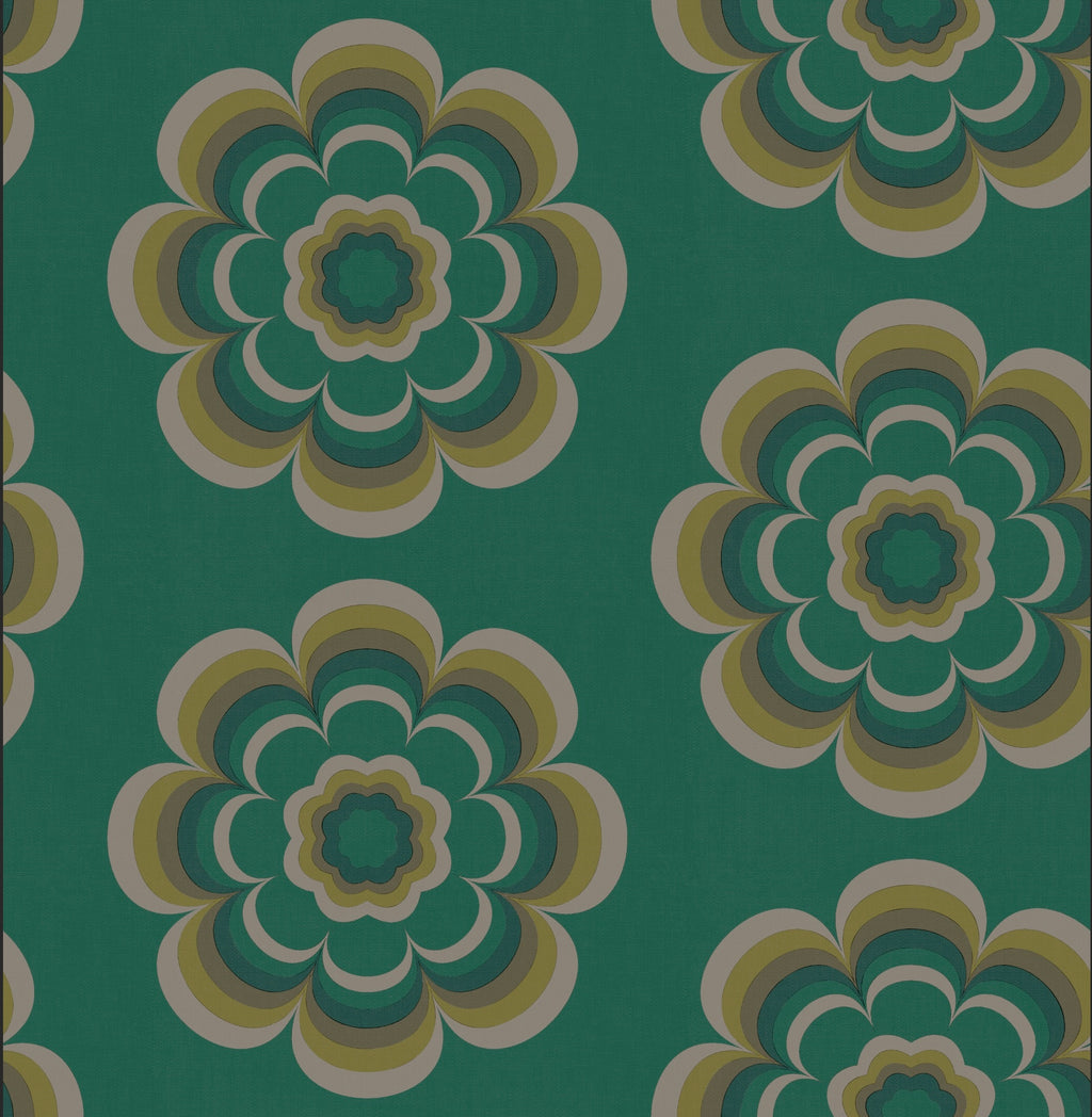 Bloom Wallpaper - Verdigris