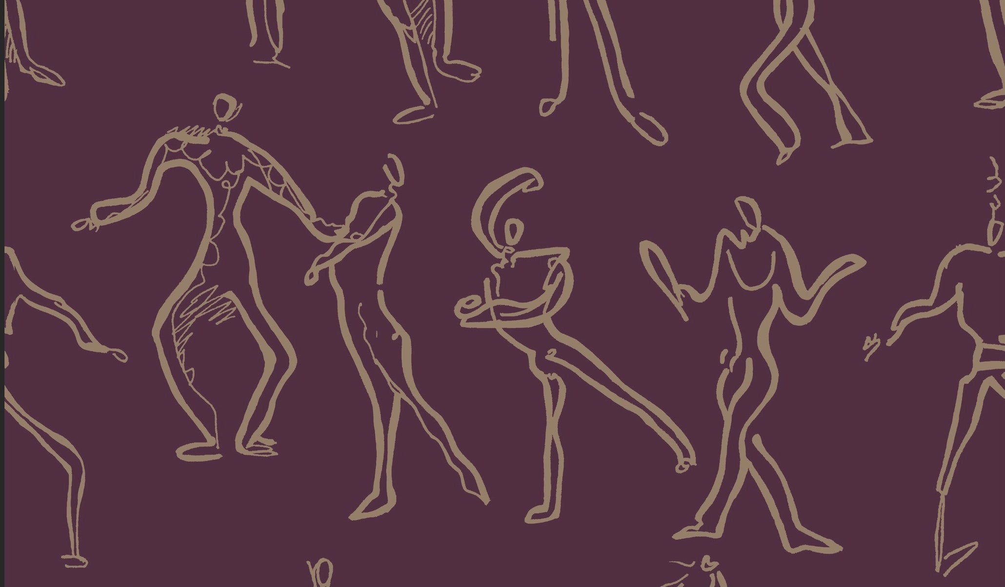 Dancers Wallpaper - Berry