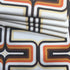 Retro Tea Towel - Brown + Orange