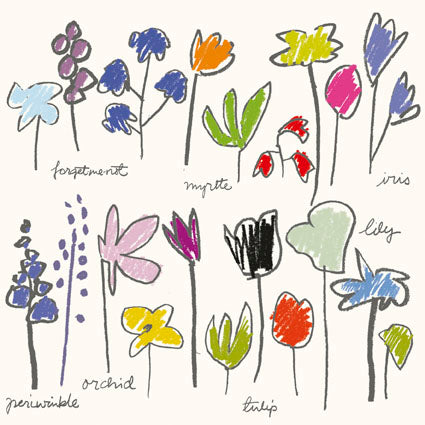 ‘ Colour Flowers’ Greetings Card