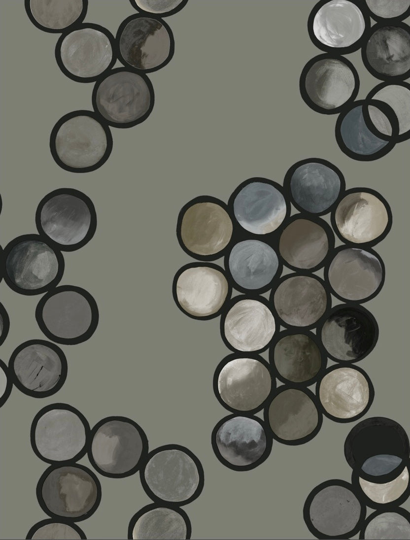 Ombré Circle Wallpaper - Greys