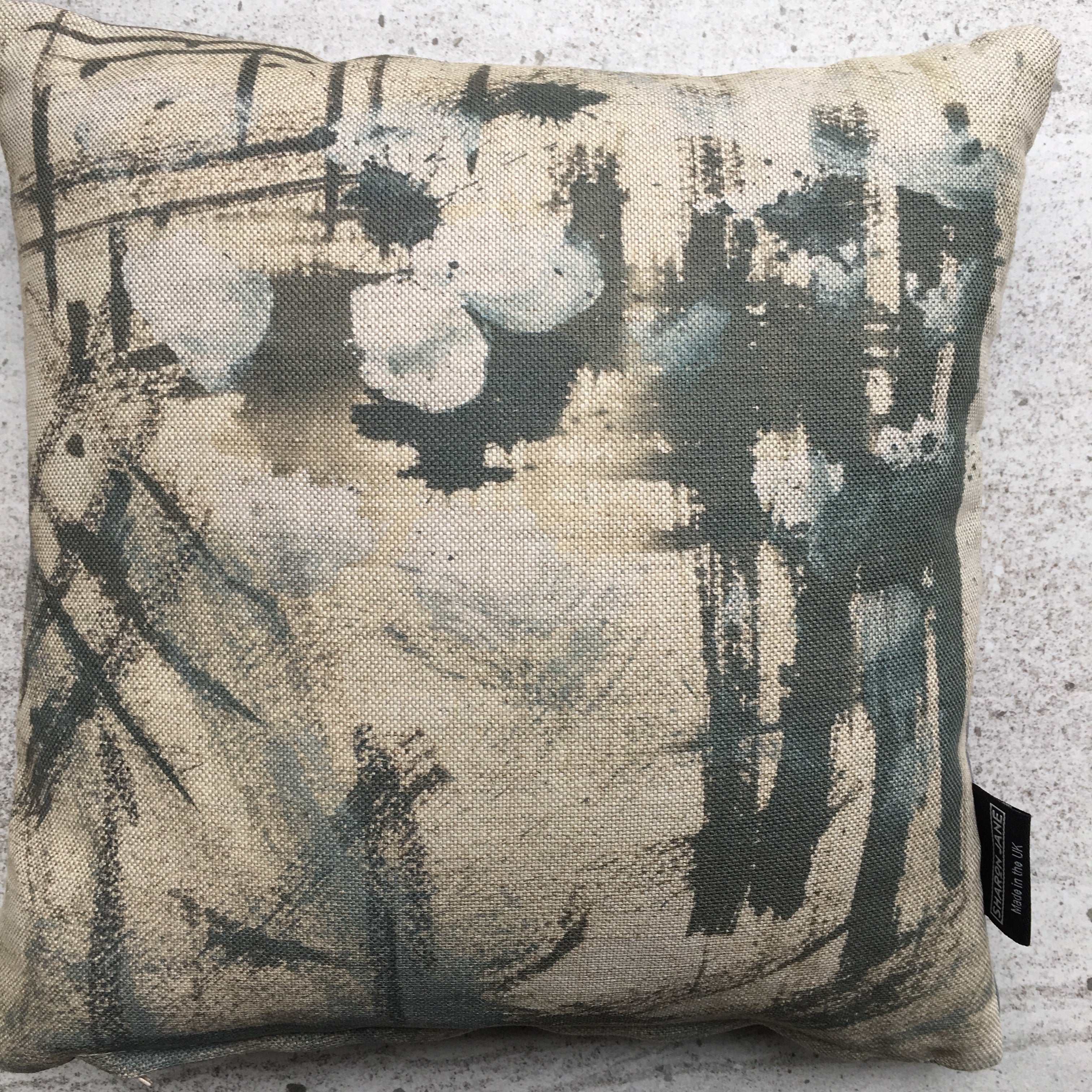 Abstract No 1 Linen Mini Cushion