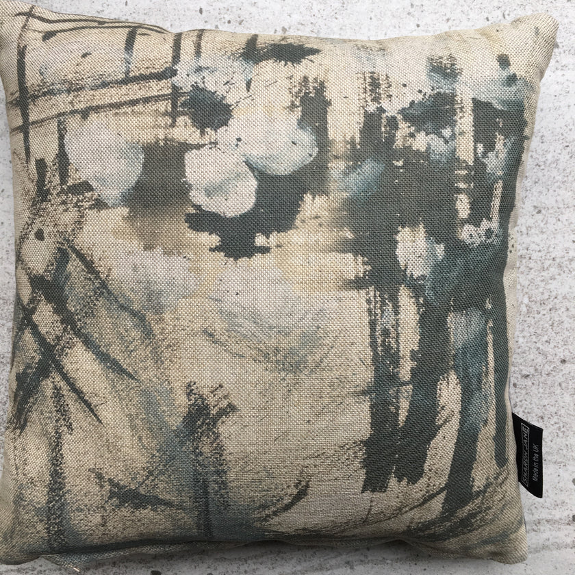 Abstract No 1 Linen Mini Cushion