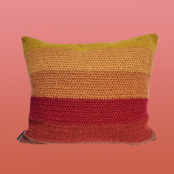 Hand Made Crocheted Mohair Cushion