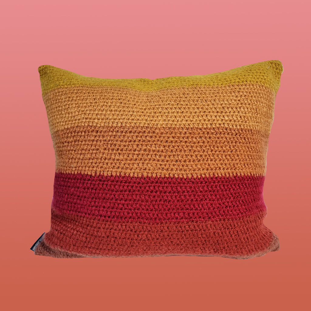 Hand Made Crocheted Mohair Cushion
