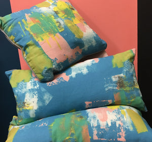 Abstract painted cushions