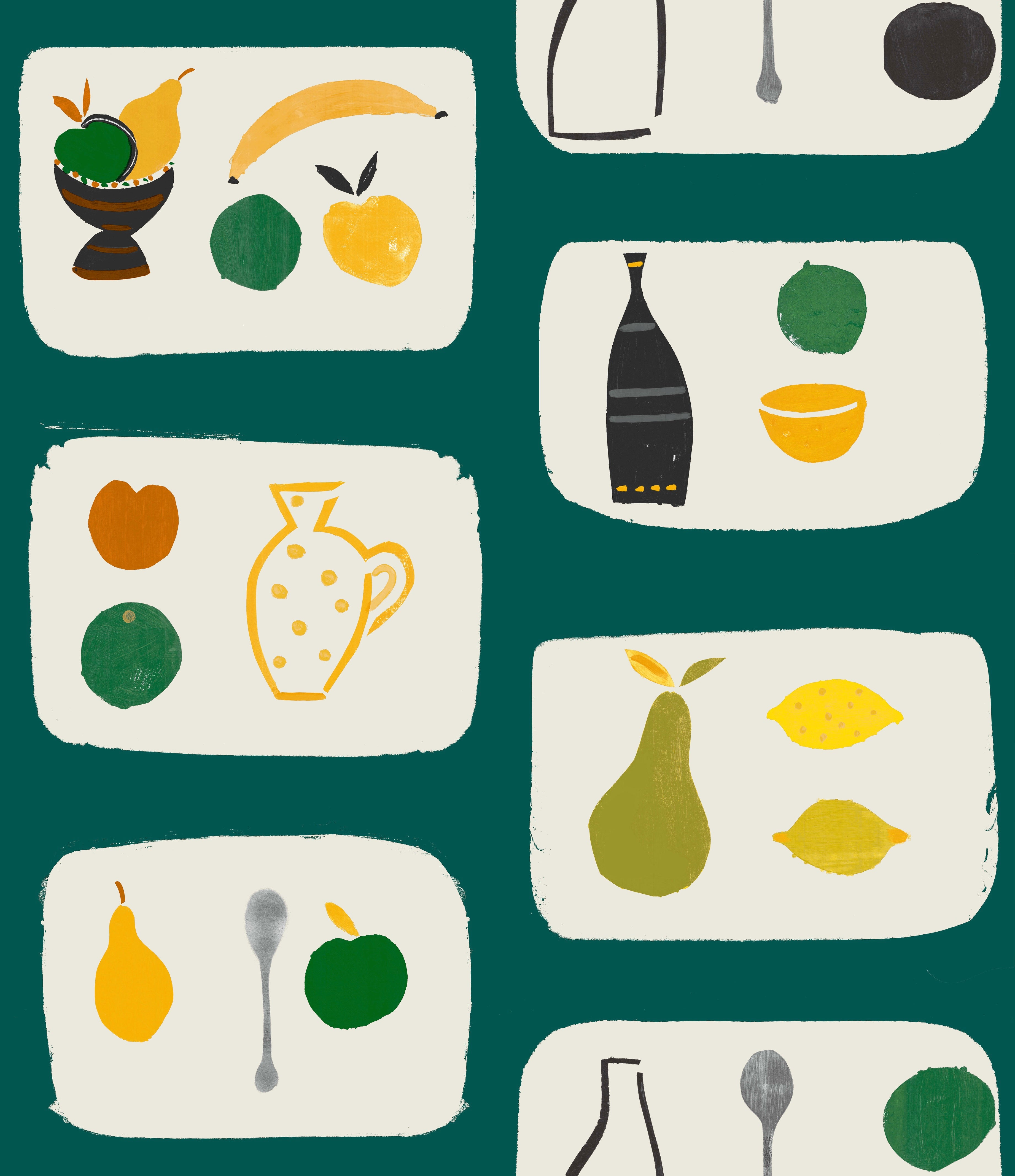 Naive Fruit Wallpaper - Greengage