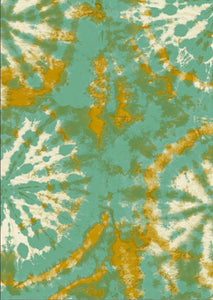 Tie Dye Circle Wallpaper - Petrol