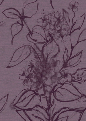 Aquatint Large Panel Floral Wallpaper