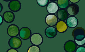 Ombré Circle Wallpaper - Emerald