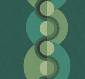 Retro Circle wallpaper - Teal
