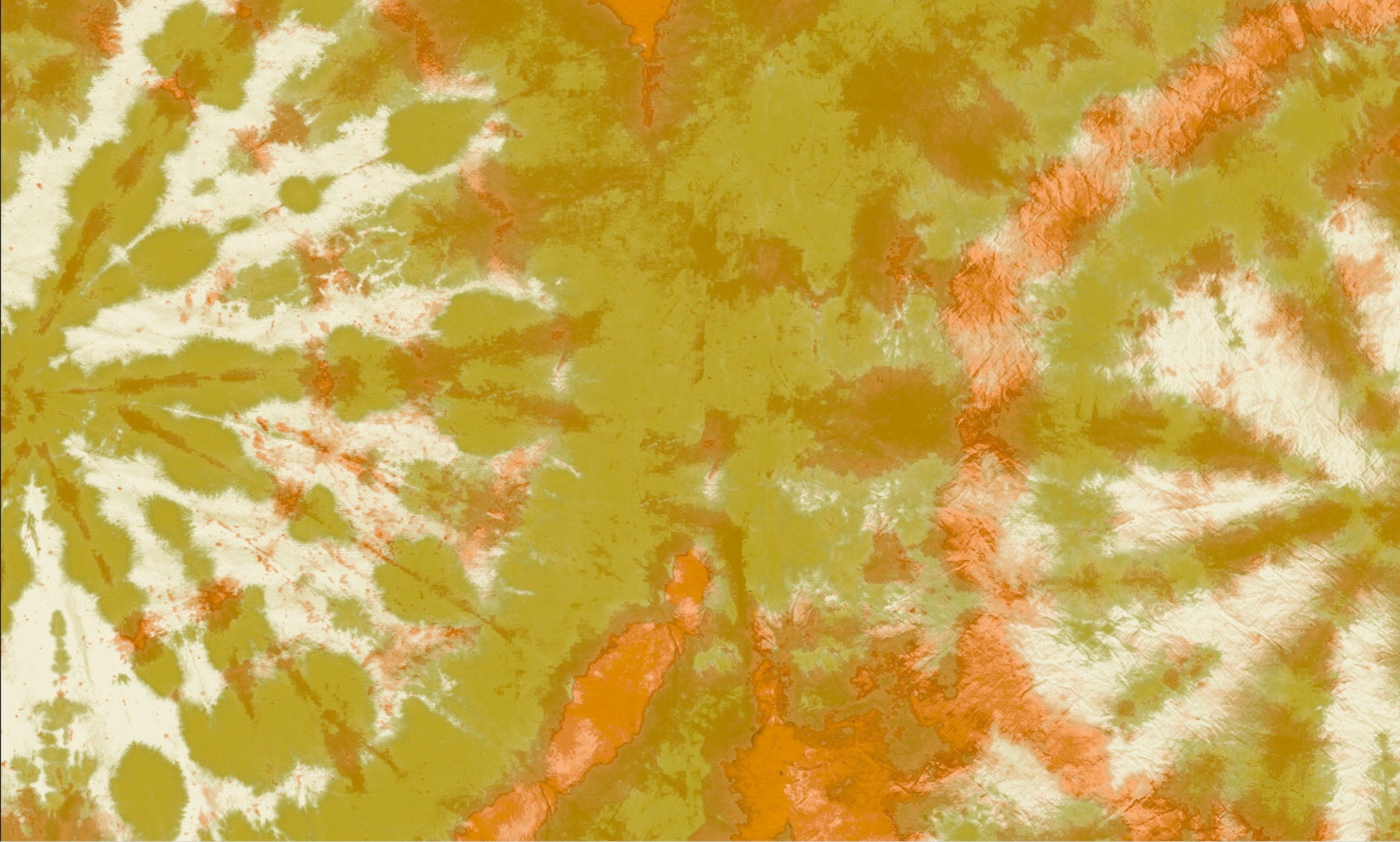 Tie dye circle Wallpaper - Mustard / Orange