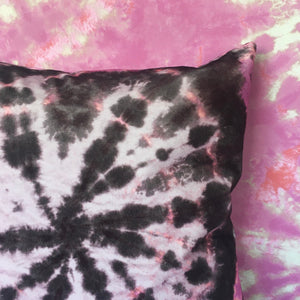Tie Dye Circle  Velvet Cushion - Mulberry