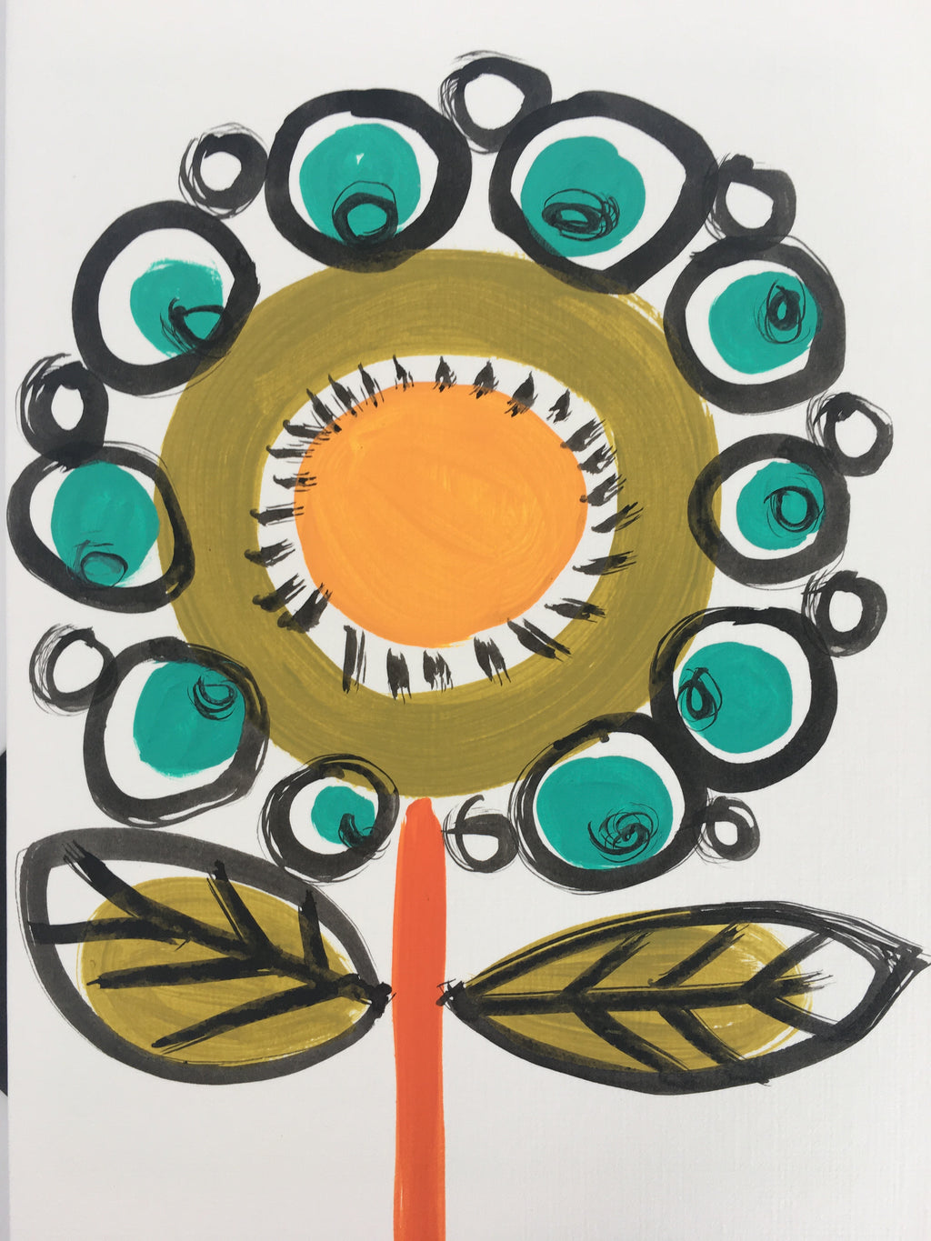 ‘ Sunflower’ Hand Painted Greetings Card