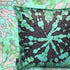 Tie Dye Circle  Velvet Cushion - Jade