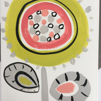 ‘Flower’ Hand Painted Greetings Card
