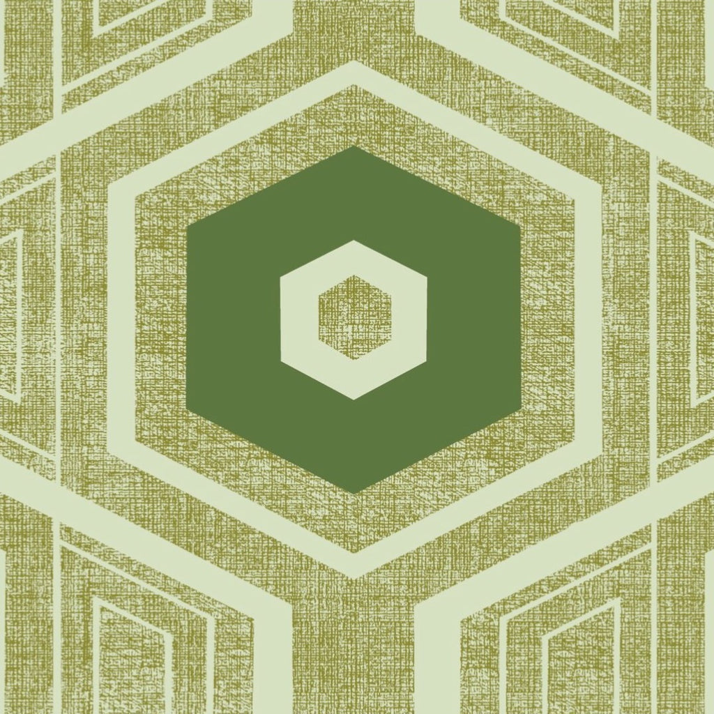 Retro Textured Polygon. Green