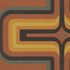11 metres Lina - 70s Geometric wallpaper Terracotta  + Orange