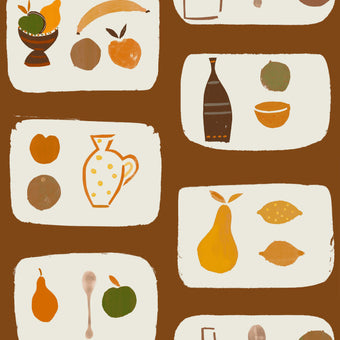 Naive Fruit Wallpaper - Nutmeg