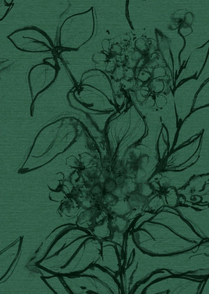 Aquatint Large Panel Floral Wallpaper