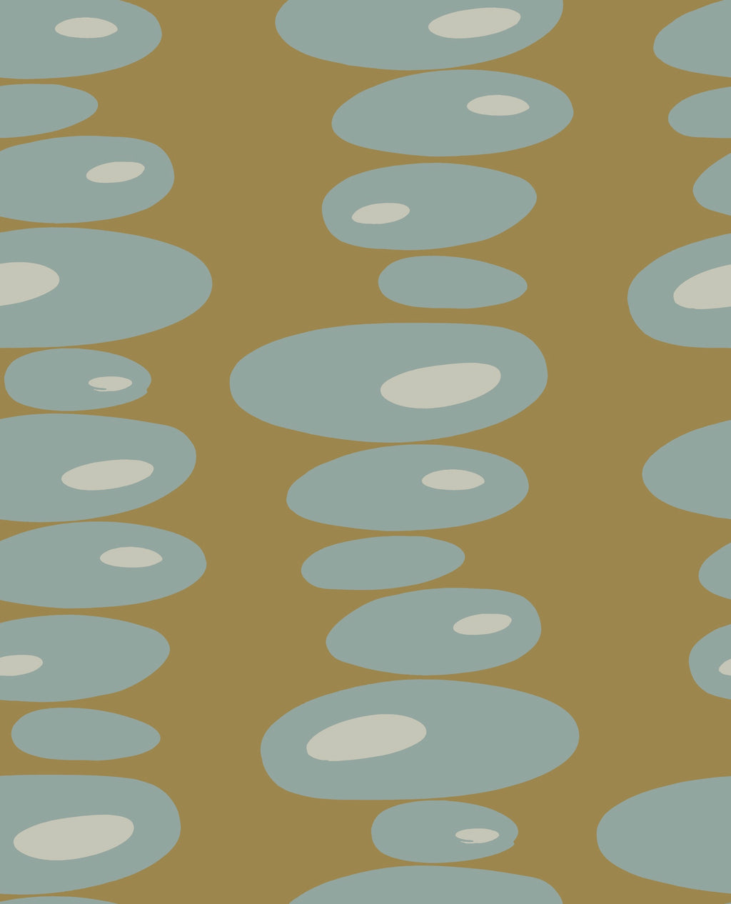 Pebbles Wallpaper - Taupe, Grey + Oyster