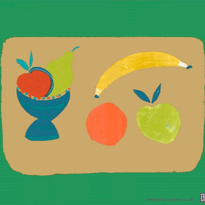 Fruit Bowl Tea Towel - Emerald